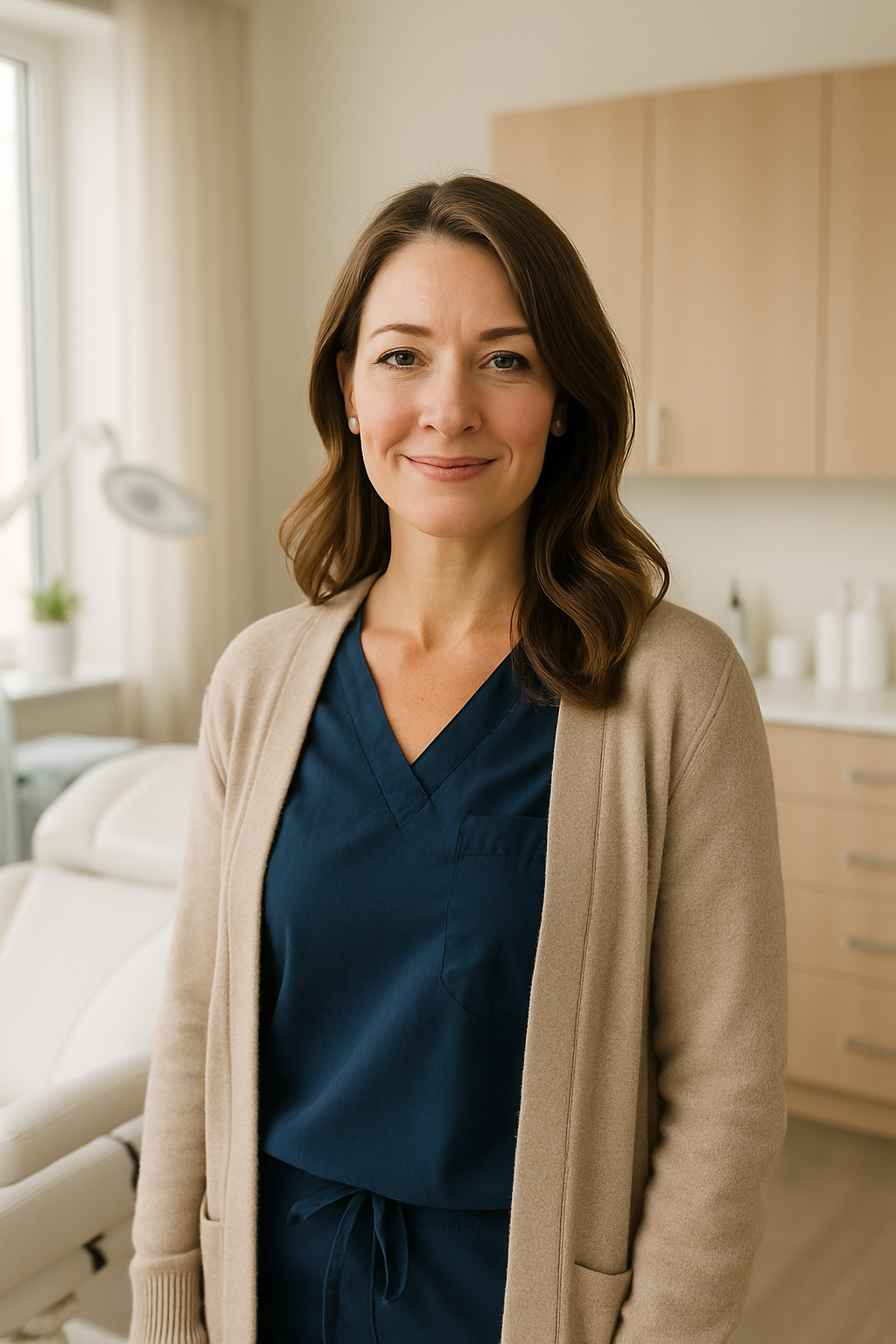 A med spa owner in her clinic
